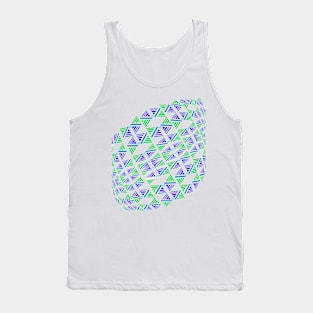 Geometric triangles abstract ocean Tank Top